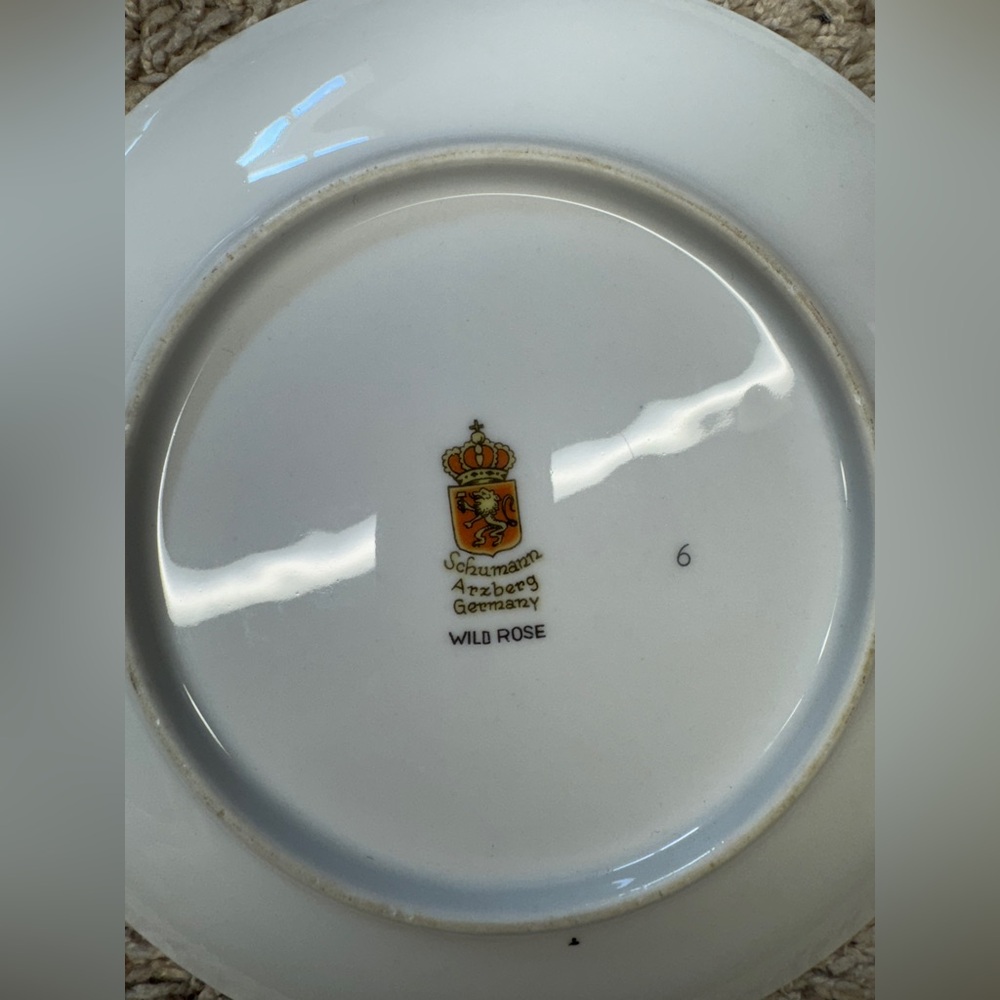 Schumann Arzberg Germany Wild Roses Pattern Gold Rim Dish #86, 11 & 6 lot of 3 - Picture 5 of 10